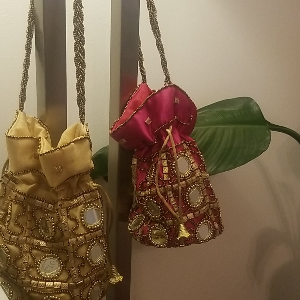 Handmade embroidered purse